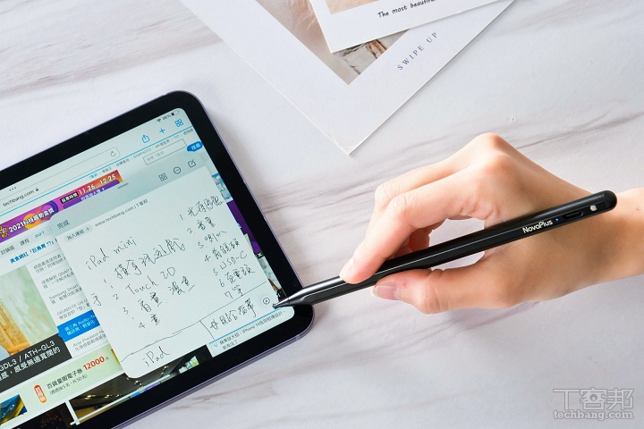 最適合搭配 iPad 的手寫筆：NovaPlus Pencil A7 動手玩，支援藍牙、流暢書寫、繪圖傾角感應