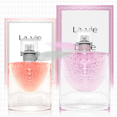 LANCOME蘭蔻 美好人生淡香水75ml(幸福花園版)+美好人生淡香水30ml(復刻版)