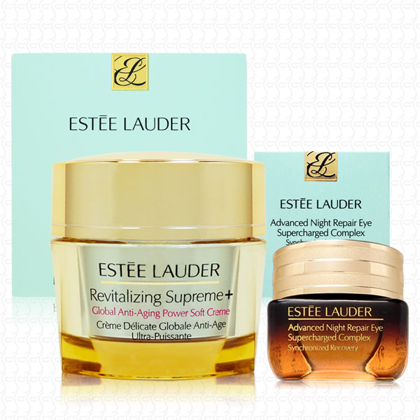 ESTEE LAUDER雅詩蘭黛 特潤眼部超能量修護霜15ml+無敵霜75ml