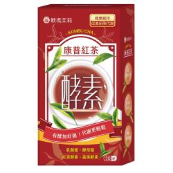 ◎有酵加好菌！代謝更輕鬆|◎|◎主商品：康普紅茶酵素膠囊(500毫克/粒；30粒/盒)*5成分：難消化性麥芽糊精、綜合蔬果醱酵粉((綜合蔬果醱酵原汁粉(含麥芽糊精、鳳梨、青木瓜、小麥草、香蕉、柳丁、萊