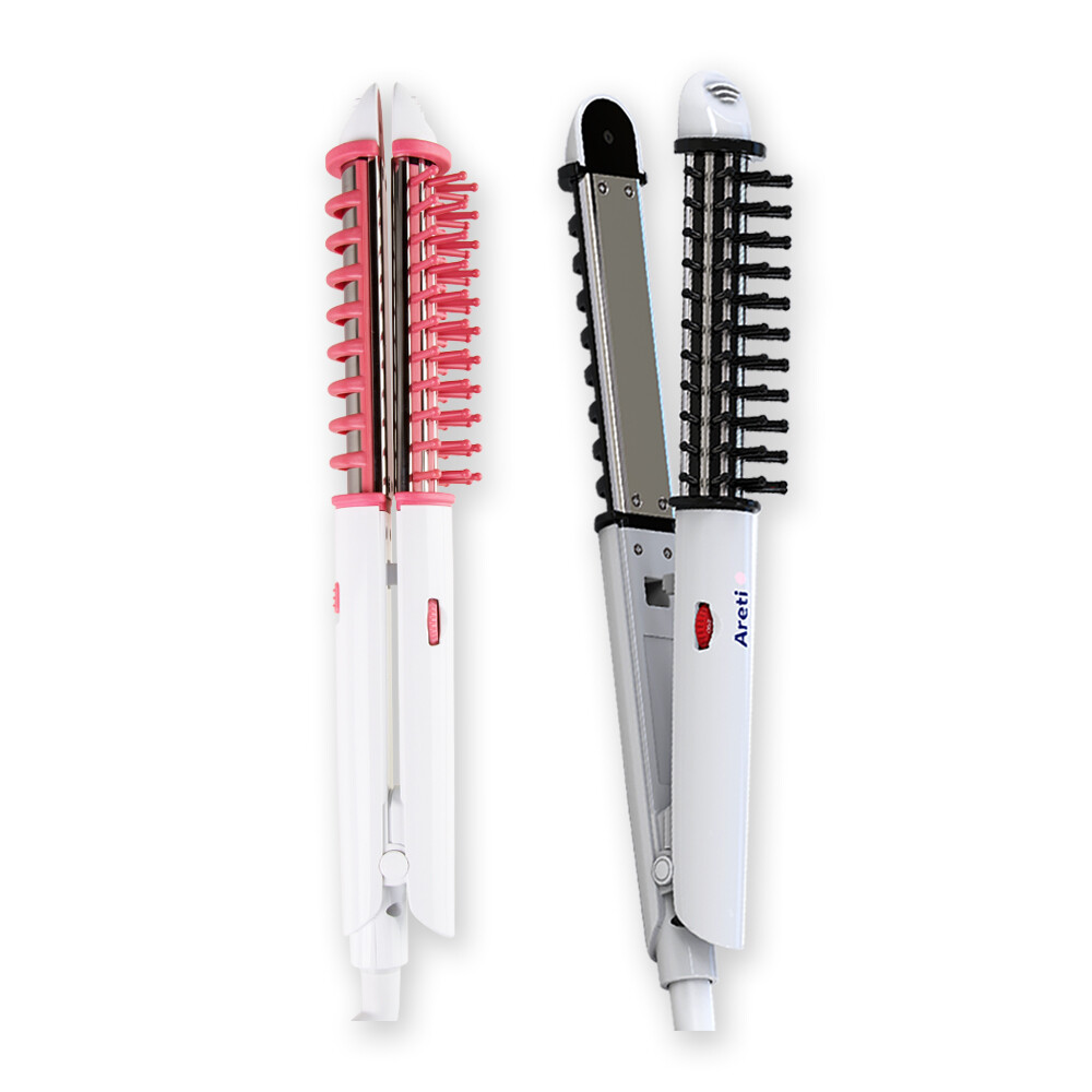 智能溫控設計操作方便 添加負離子裝置增添秀髮柔亮光澤 商品名稱areti 3way 多功能溫控電棒捲梳 商品型號i38 額定電壓110v~220v 50/60hz 定額功率30w 商品材質pet+鋁合