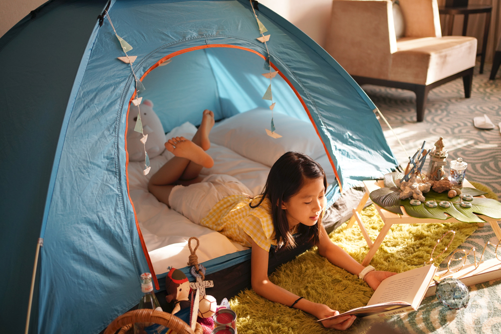 GRAND HYATT 台北君悅酒店，101 當鄰居，五星級城市小小露營地，寶貝探險家星空夜未眠