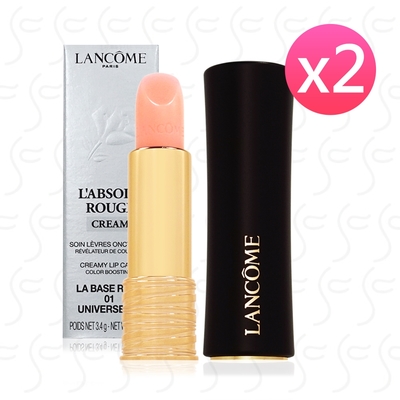 LANCOME蘭蔻 絕對完美玫瑰潤色護唇膏3.4g*2-#01@#@ LANCOME蘭蔻 絕對完美玫瑰潤色護唇膏 3 . 4 g* 2 -# 01