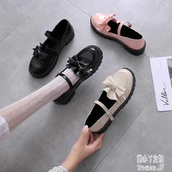 單鞋原創復古網紅鞋告白甜心踏星曲圓頭學生鞋 JY8355【pink中大尺碼】