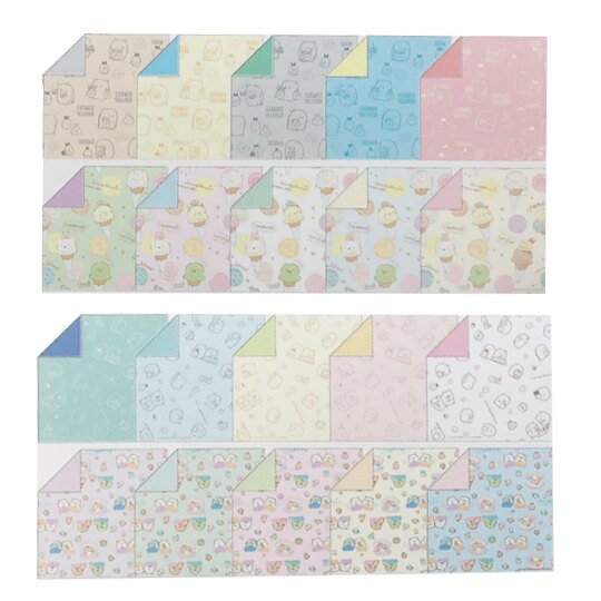 2款隨機出貨 適用於剪貼/DIY/摺紙 20種顏色共100張入 4種精緻彩印圖案 ※適合8歲以上兒童※