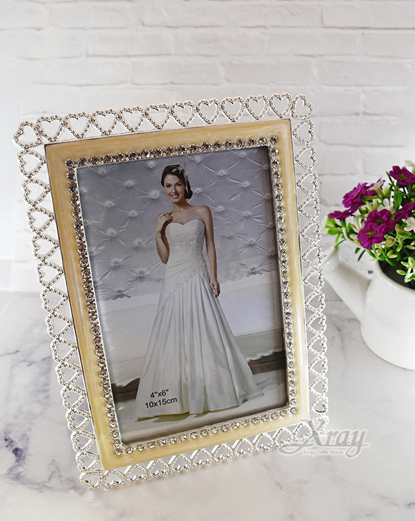 X射線【C048169】心心相印4x6相框，裝飾/擺飾/送禮/辦公用品/情人節禮物/畢業禮物/家庭雜貨/婚禮小物/浪漫/貴族/典雅