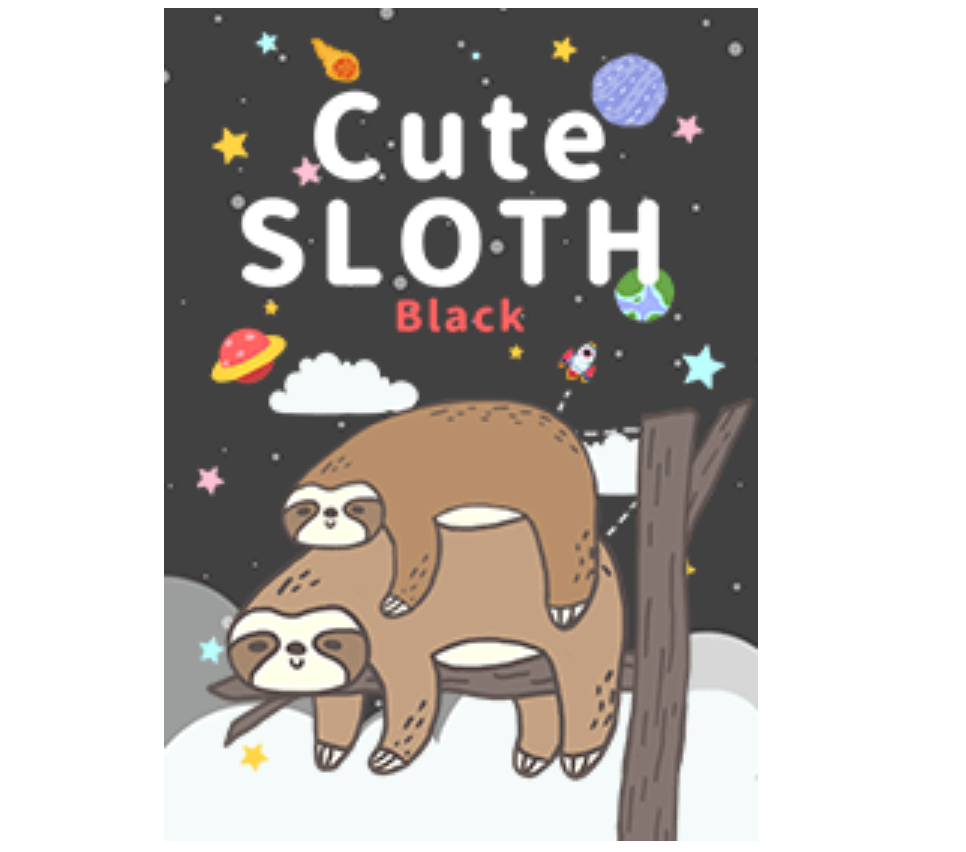 misty cat-sloth Galaxy black