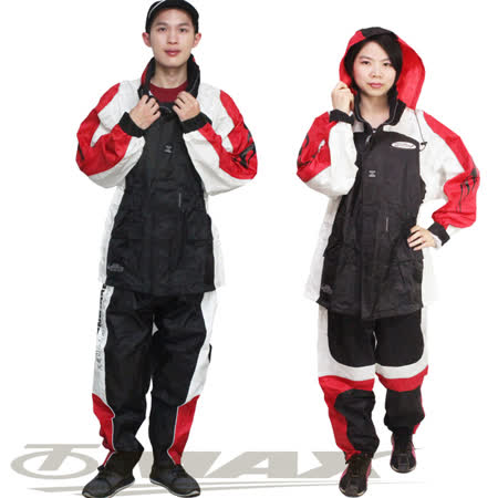 1.高密度尼龍防水布料精心縫製而成 2.雨衣腰身鬆緊設計，美觀有造型 3.上衣、雨褲全身前後特殊反光片 4.上衣雨褲，皆有透氣軟布內裡 5.兩層式門襟設計防水更佳 6.兩個防水口袋，內側手機收納袋