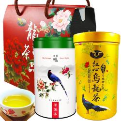 【龍源茶品】iTQi米其林3星獎有機烏龍+鵲茗凍頂烏龍茶葉禮盒2罐組(150g/罐+50g/罐/有機轉型期-共200g)