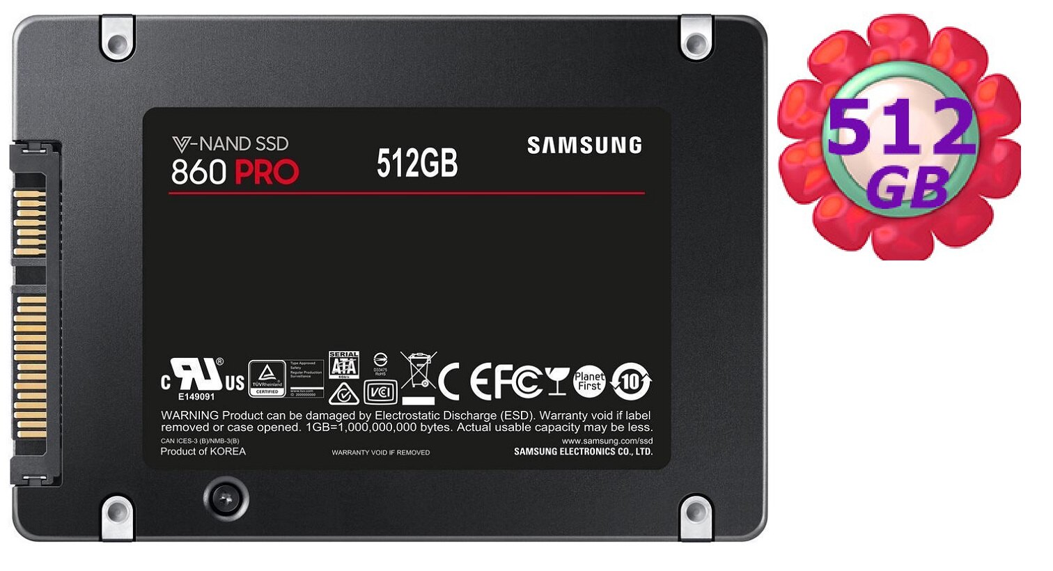 SAMSUNG 860 PRO 系列享受5年有限保修政策