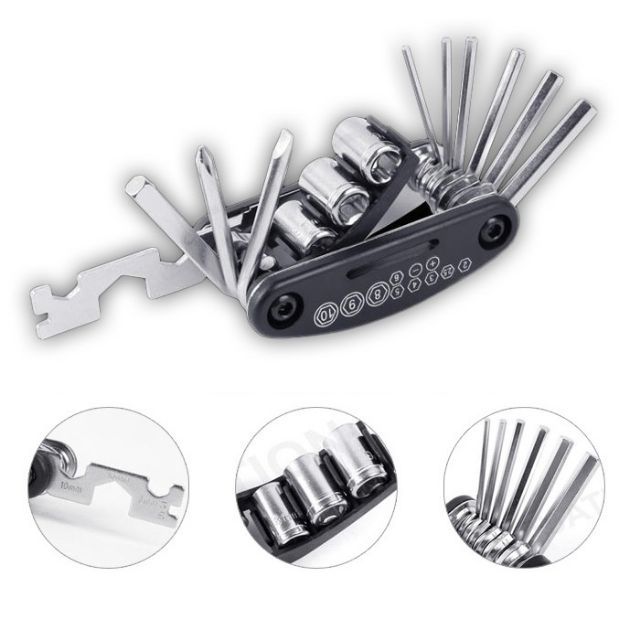 禾米嚴選★品質優先外銷版 SOLDIER 15功能 超強 輕巧隨車工具組。 買就送迷你碟剎鎖一個.規格/尺寸: 請參考商品圖片 成分/材質: 請參考商品圖片 貨源: 公司貨 是否需要組裝: 不需要【注