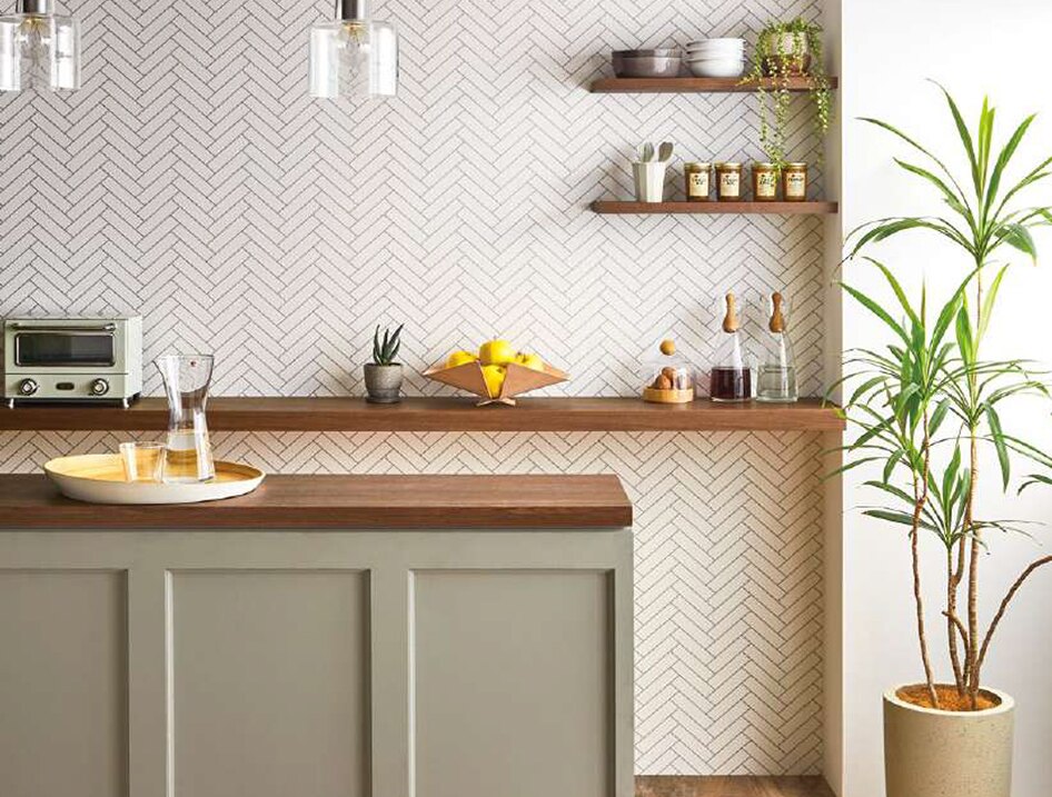 B112C-53-75~76 日本期貨壁紙 (2色) 逼真 磁磚 磚紋