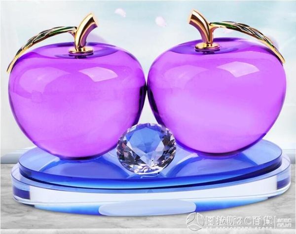 藝橋座式車載香水座汽車香水擺件車內飾品香水香薰座創意水晶蘋果 《圓拉斯3C》