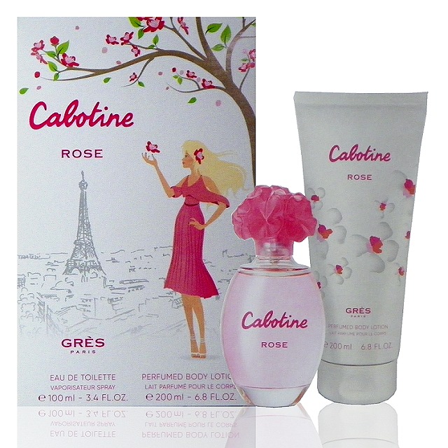 包含 GRES Cabotine Rose Eau de Toilette Spray 粉紅佳人淡香水 100ml x 1 GRES Cabotine Rose Body Lotion 粉紅佳人身體乳