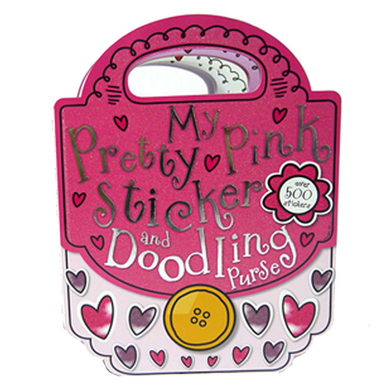 粉紅色夢幻般的貼紙和著色塗鴉，既可愛又閃閃動人！。書裡滿滿都是女孩喜愛的珠寶首飾、美麗的服裝、城堡、蛋糕，一切適合粉紅色的物品。書中有許多精美的圖照和可愛有趣多變化的貼紙，趕快動動小手一起來拼拼貼貼塗