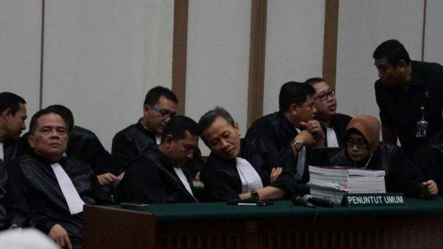 JPU dalam sidang vonis Ahok. (Foto: Aditia Noviansyah/kumparan)