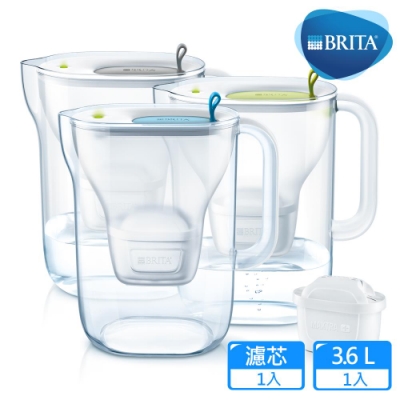 德國BRITA Style 3.6L純淨濾水壺(內含MAXTRA+濾芯1入)