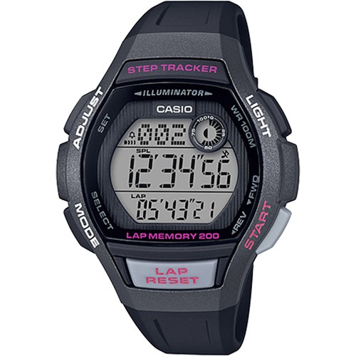 CASIO LWS-2000H-1A 城市漫步輕量運動電子錶/黑x灰 LWS-2000H-1AVDF