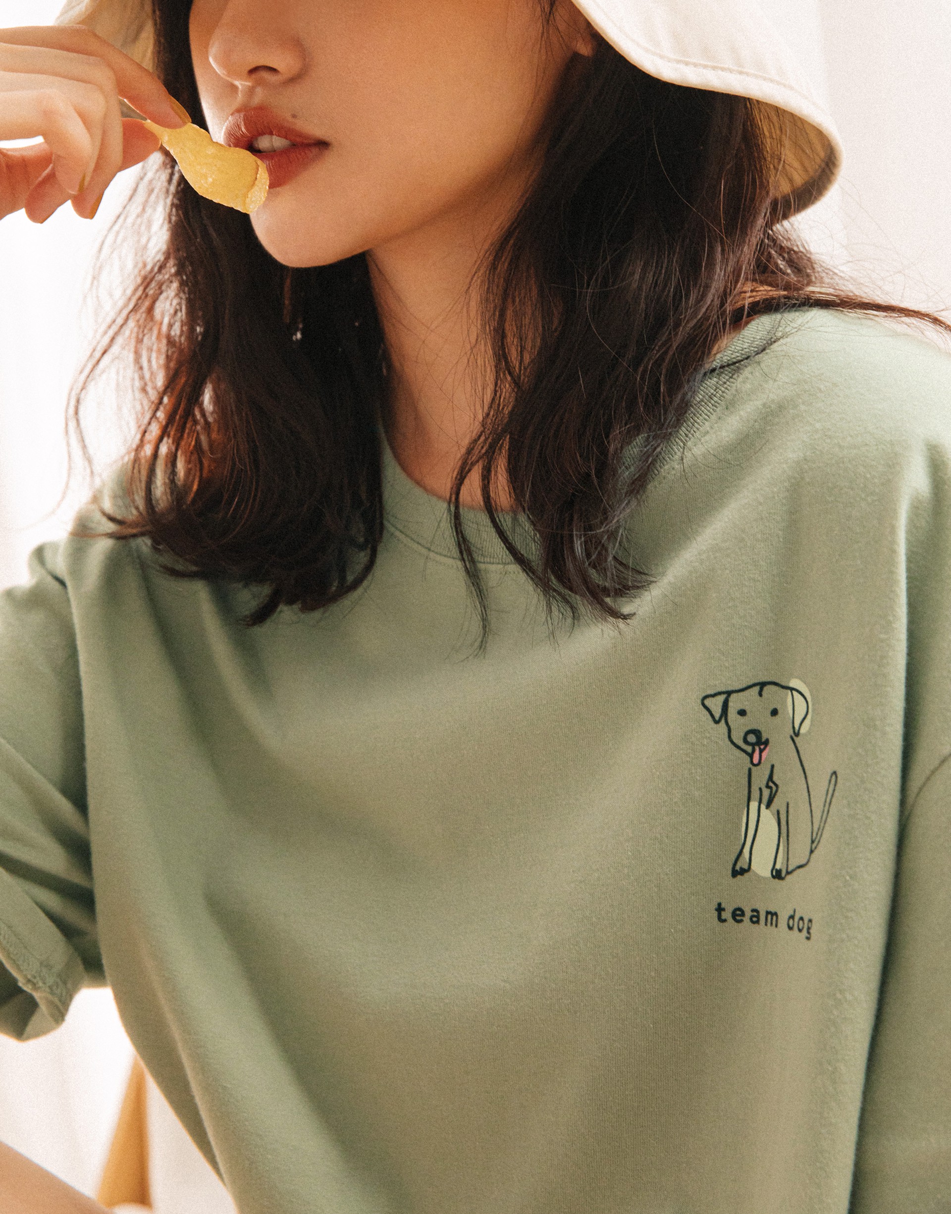 PAZZO+Team dog可愛狗狗手繪TEE(TIFFANY聯名款)