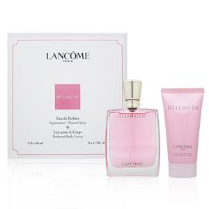 【產品名稱】 LANCOME蘭蔻 真愛奇蹟香水禮盒 【禮盒內容】 真愛奇蹟淡香精50ml+身體乳50ml 【產品香調】 香 調： 花果清新調 前 味： 荔枝，小蒼蘭 中 味： 木蘭花，胡椒，青薑 後 