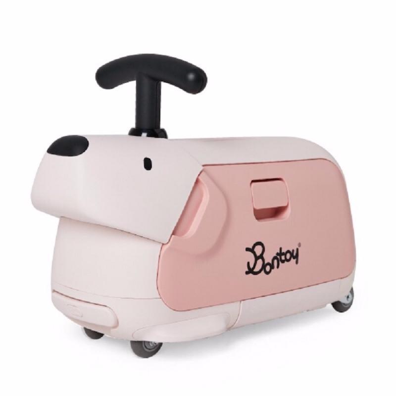 紅點設計美學騎乘行李箱（粉紅色貴賓狗） 粉紅色貴賓狗