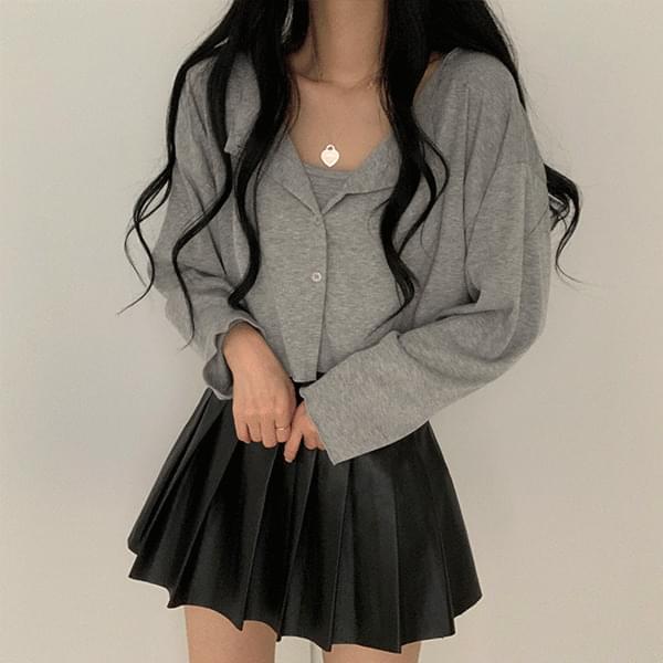 Oreo Sleeveless Cardigan Set (人氣商品配送延遲) 針織外套