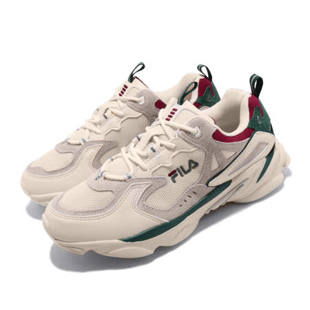 品牌: FILA型號: 4J528T736品名: Skipper KR特點: 老爹鞋 韓版 穿搭 推薦 厚底 情侶款 米白 綠