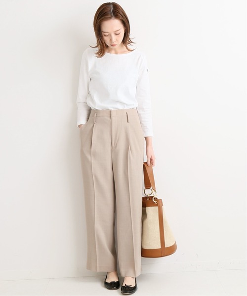 米駝色中折線九分褲