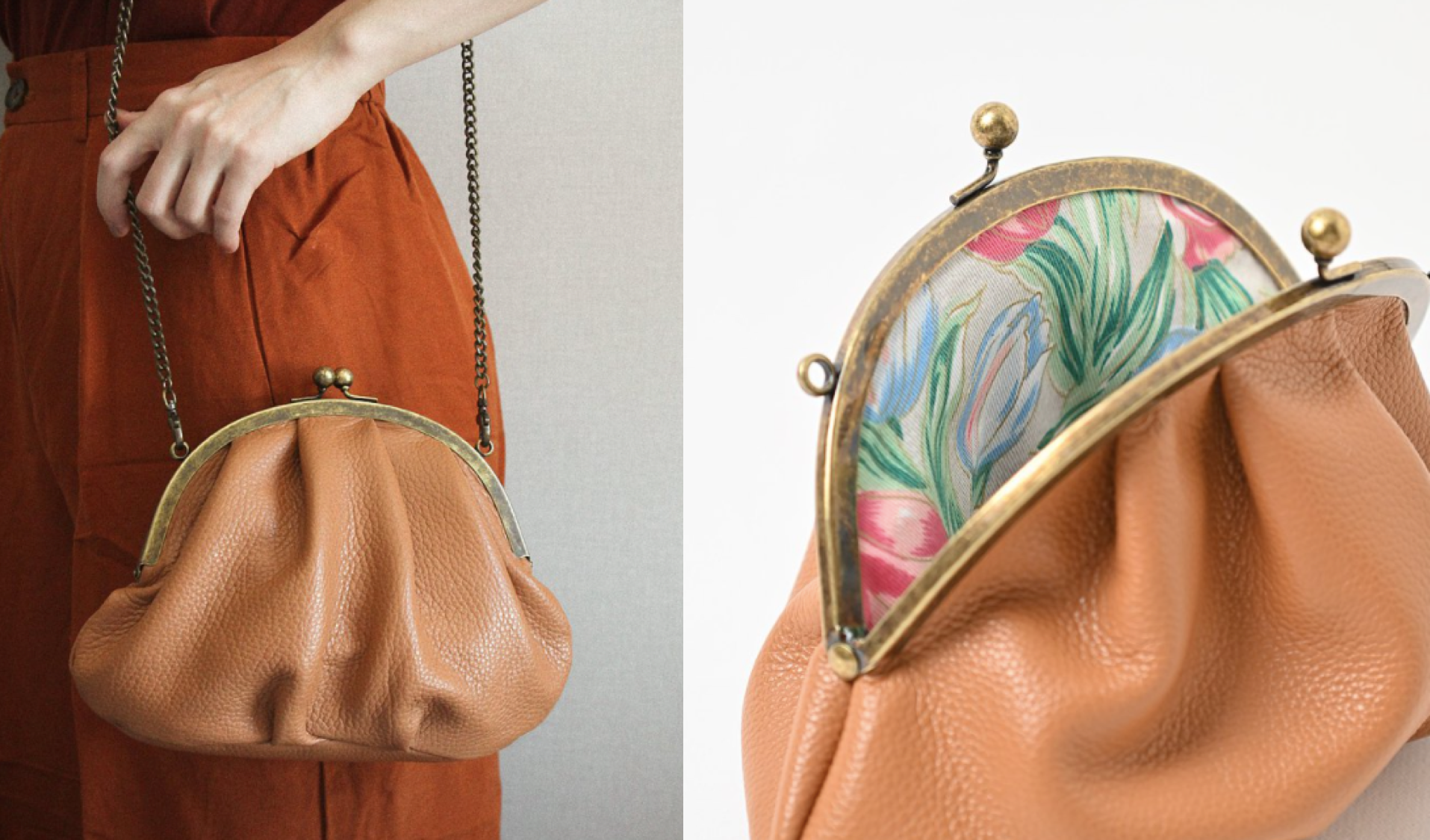 義大利小牛皮雲朵口金包