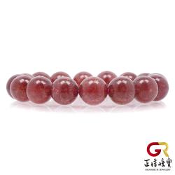 【正佳珠寶】星光草莓晶 星光草莓籽 12.8-13.2mm 草莓晶手珠｜日本彈力繩