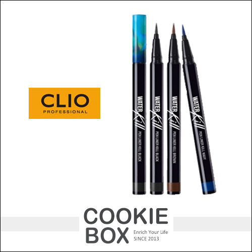 韓國 CLIO 夢幻 水藍 眼線液筆 0.55ml 黑色 棕色 咖啡 孔孝真 孔曉振 *餅乾盒子*