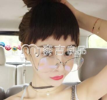 假髮狗式啃劉海假發片自然圓臉眉上短流海修臉無真發女麥吉良品