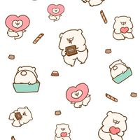 ともだちはくまスタンプだけでお話しましょ〜♪