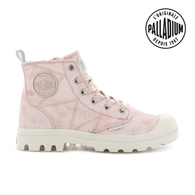 PALLADIUM PAMPA ZIP DESERTWASH拉鍊石洗帆布靴-女-粉