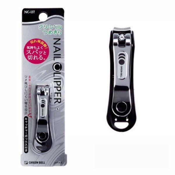 日本綠鐘 NC不銹鋼安全指甲剪(曲線刃/BS) NC-137