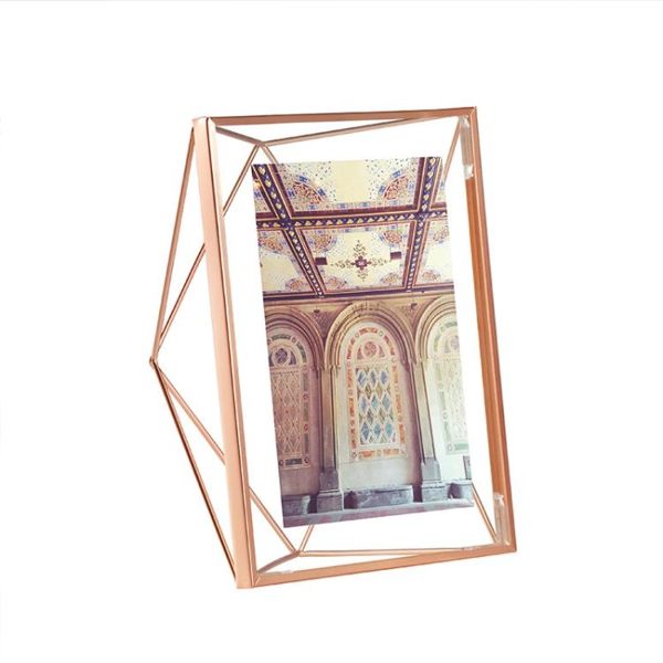 umbra北歐式相框擺臺金屬現代簡約客廳創意照片畫框10掛墻 極客玩家