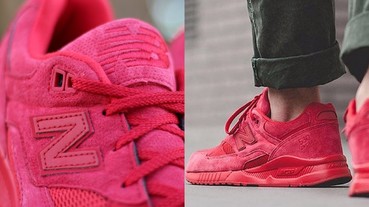 New Balance 530 純紅色麂皮鞋款 迷人鮮亮的復古質感！