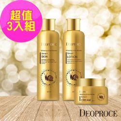 ◎保濕滋潤、柔白撫平皺紋、保持彈性與明亮|◎超大容量，容量加倍價格不變!|◎限量超值3入組下殺799元品牌:Deoproce品牌定位:開架品牌種類:化妝水/保濕噴霧,乳液/乳霜,日霜/晚霜適用膚質:全