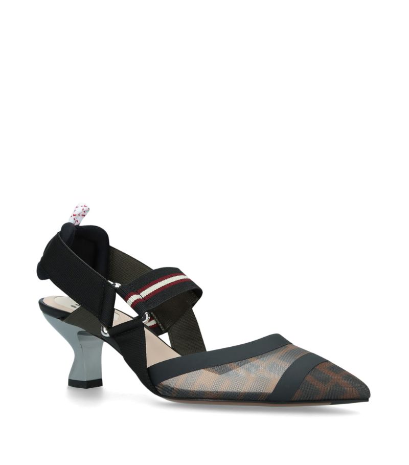 These quirky Fendi pumps make a striking addition to your footwear collection, dynamically incorpora