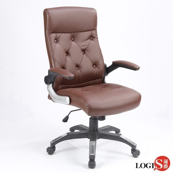 !邏爵~威爾斯皮面彈性坐墊主管椅/辦公椅/電腦椅LOG-2652