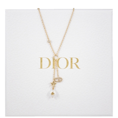 DIOR SHINY-D 淡水珍珠水晶項鍊