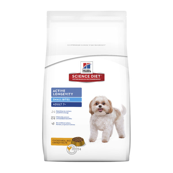 希爾思™寵物食品 7歲以上高齡犬 活力長壽 小顆粒 2公斤 雞肉、米與大麥配方