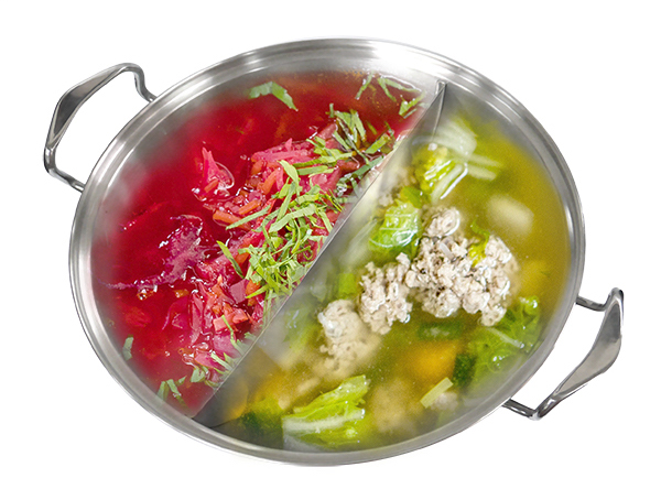 【一品川流】#304不鏽鋼 直型鴛鴦湯火鍋