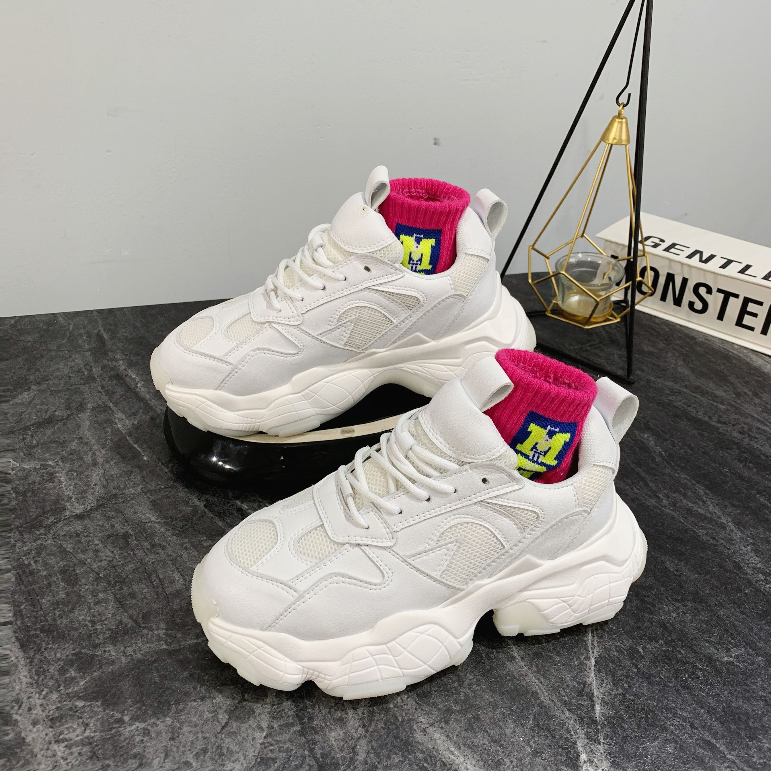 韓國爆款白色增高鞋漂亮小姐姐百搭休閑鞋時尚潮款ins老爹鞋女鞋