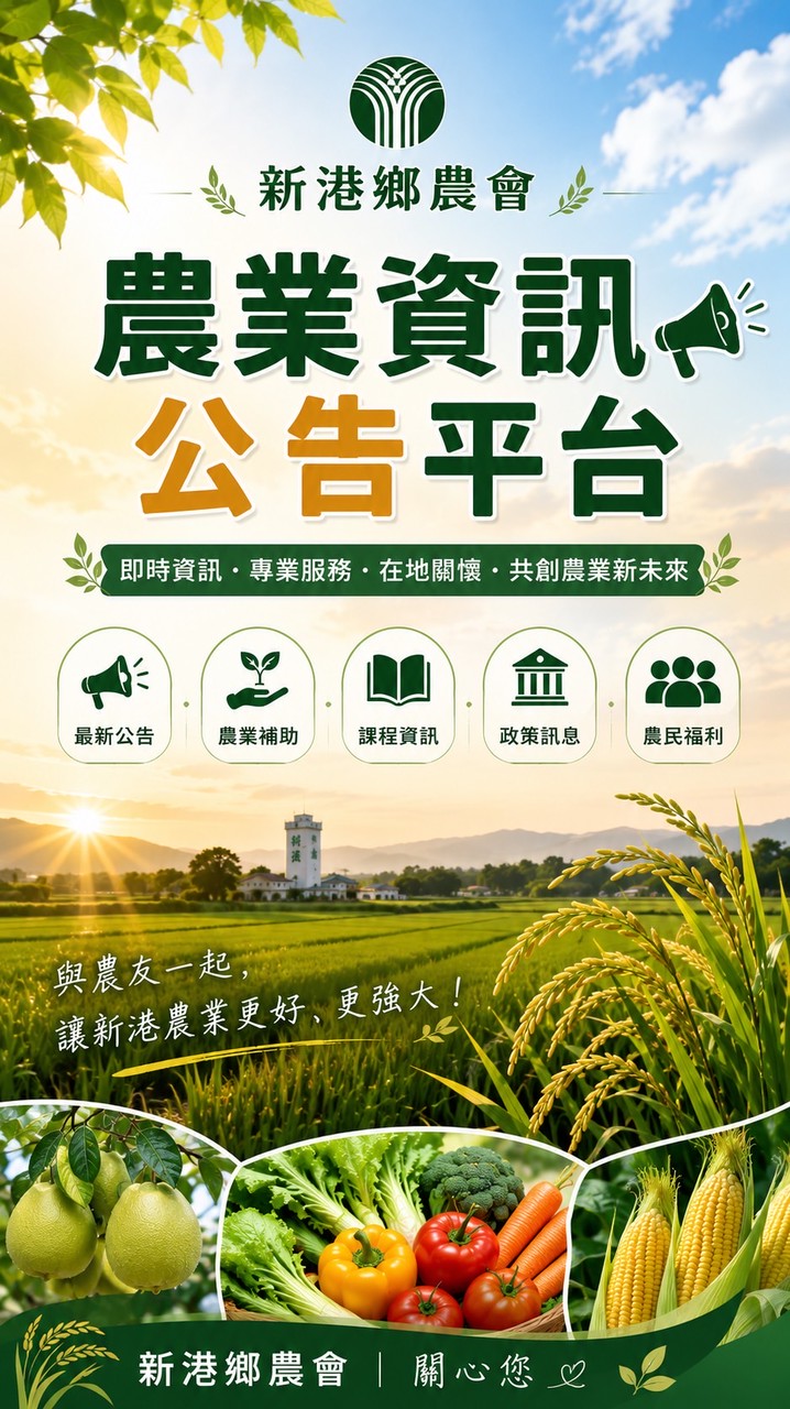 新港鄉農會｜農業資訊公告平台
