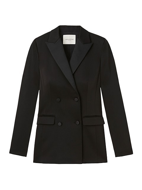 A double-brested blazer with chic peak lapels to elevate any look.; Peak lapels; Long sleeves; Sleev