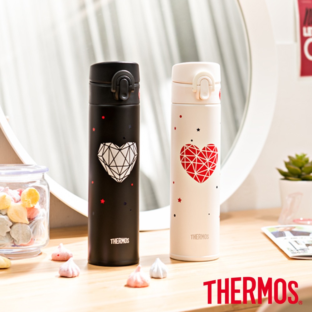 十分愛你【THERMOS 膳魔師】甜心鑽石｜不鏽鋼真空保溫保冷瓶400ml