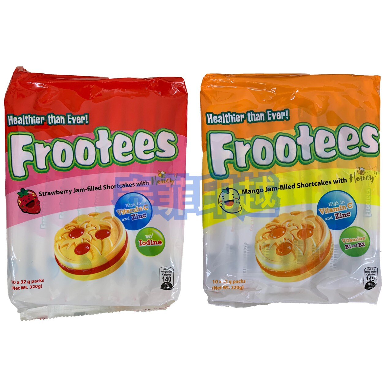 {泰菲印越} 菲律賓 frootees 草莓夾心餅乾 芒果夾心餅乾 10入