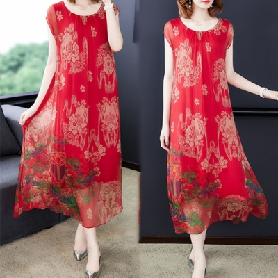 【韓國K.W.】年度精選簡約百搭桑蠶絲洋裝