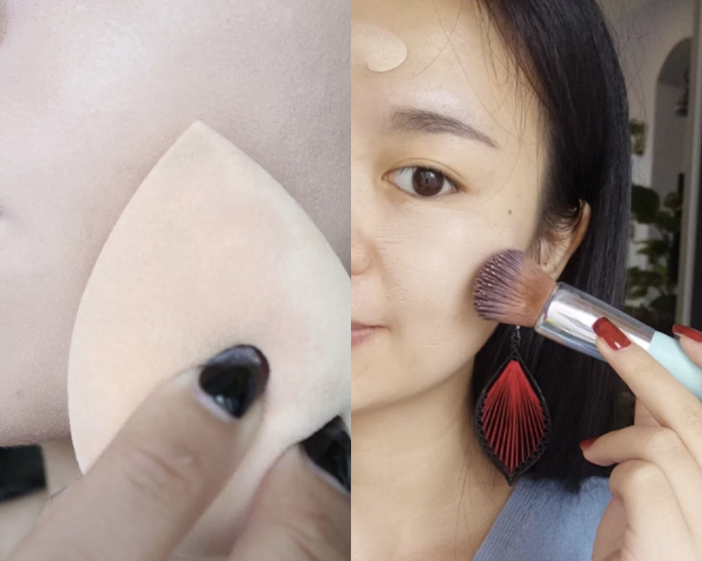 輕薄無瑕底妝教學TIPS 4：點拍方式上妝，遮瑕中心不推開